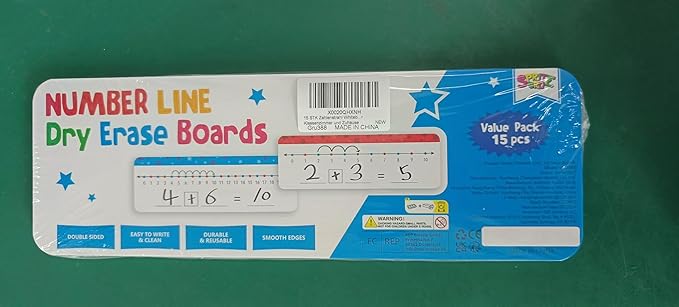 15 PCS Number Line Dry Erase Boards, Double Sided Writable and Erasable Board-0-10 on One Side & 0-20 on Other Side Math White Board for Kids, Students, Classroom and Home (12” x 4”)