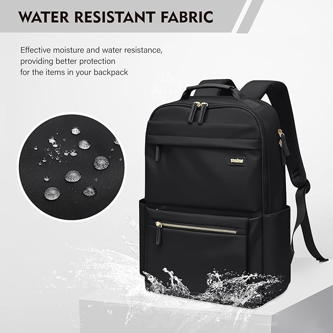 Laptop Backpack Work Bag: Fashion Travel Backpack for Women Fits 15.6 Inch Laptop Water Resistant Computer Backpack for College Teacher Nurse Business Large Capacity Casual Daypack
