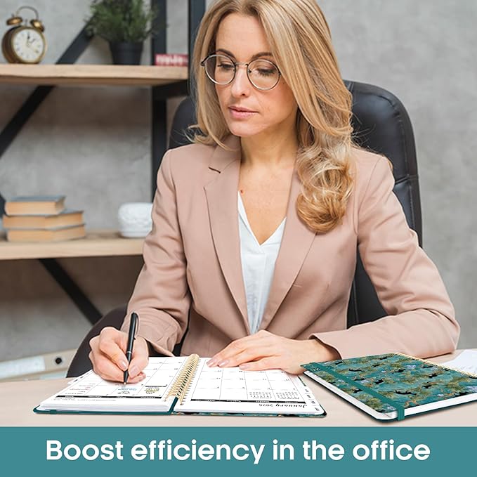 2026 Planner, Aesthetic Weekly and Monthly Planner for Women, Jan 2026 to Dec 2026, Hardcover 2026 Calendar Book with Monthly Tabs, Inner Pocket, Perfect for Office Home School - A5 (6.3" x 8.5"), Cats in Vine