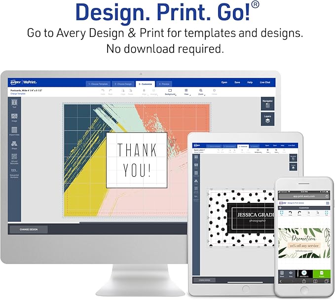 Avery Printable Place Cards with Sure Feed Technology, 1-7/16" x 3-3/4", Textured White, 150 Blank Tent Cards for Laser or Inkjet Printers (16109)