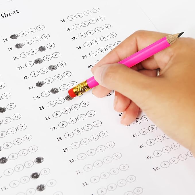 Chivao 288 Pieces Golf Mini Pencils Bulk with Eraser #2 HB Golf Short Pre Sharpened Pencils for Party Favors Office Supplies 4 Inch(Rose Red)