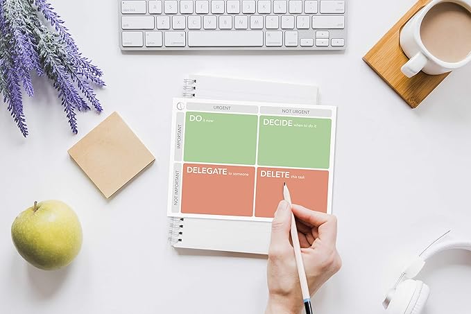 Large Eisenhower Matrix Sticky Notes, 50 Pages, 8x6” by DAILY RITMO