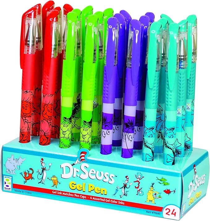 Raymond Geddes Dr. Seuss Grip Gel Pens (Pack of 24)