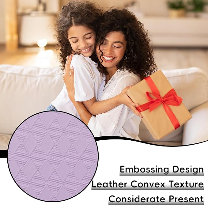 Lined Journal Notebook for Women Men, 192 Pages 100 GSM Thick Paper, Hardcover | Embossed Leather Journals for Writing, A5 College Ruled | Business, Work & School, 5.8"×8.5"(Purple)