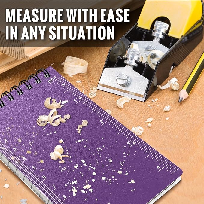 POPYOLA 1 Pack Waterproof Pocket Notebook, 3x5 Pocket Notepad, All Weather Mini Spiral Notepad, Write in the Rain Police Notepad with 100 Squared Pages for Outdoor Home Office School, Purple