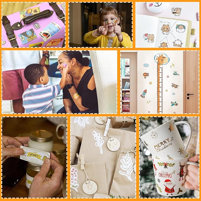 100 PCS Sticker Paper for Inkjet Printer,Printable Vinyl Sticker Paper Dries Quickly Vivid Colors,8.5"x11" Tear Resistant Printable Vinyl,Glossy White,Inkjet & Laser Printer