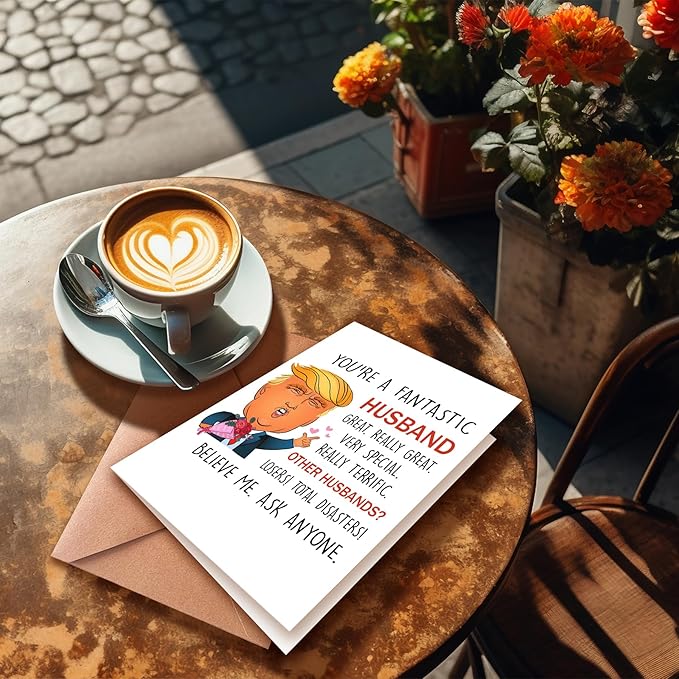 Funny Husband Birthday Cards, Humorous Husband Birthday Cards, Gifts for Husband, Beautiful Valentine’s Day Gifts for Him, Unique Anniversary Cards for Husband, Trump Love Cards