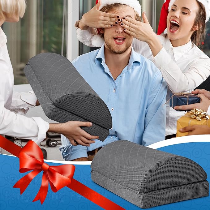 Foot Rest,Desk & Gaming Accessories,Foot Rest for Under Desk at Work,Comfortable Footrest with 2 Adjustable Heights & Removable Cover, Office Desk Accessories(Gray-19.7 in)