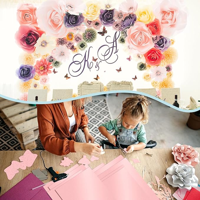 24 Sheets Pink Shimmer Cardstock 8.5 x 11 Iridescent Paper, Goefun 80lb Card Stock Printer Paper for Invitations, Valentines Day, Crafts, DIY Cards