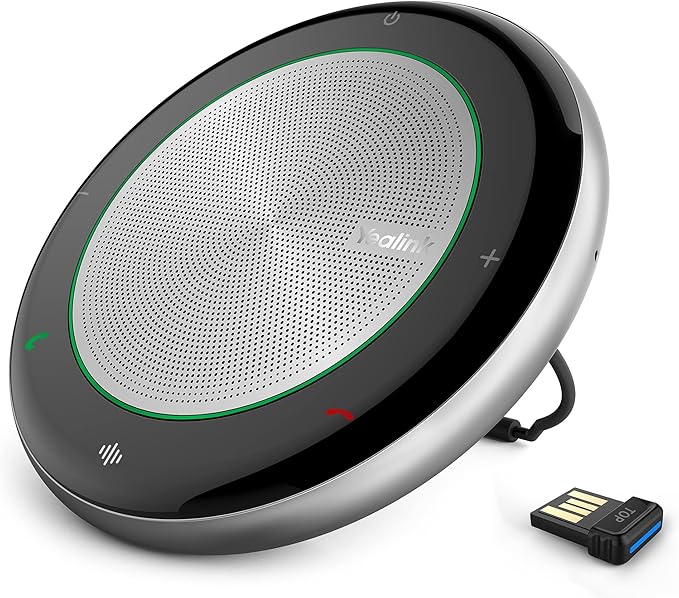 Yealink Bluetooth Speakerphone Conference Speakerphone Microphone Teams Certified CP700 USB Speaker Full Duplex Noise Reduction Algorithm Home Office 360° Voice Pickup