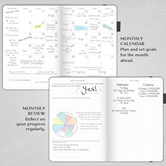 Legend Planner – Weekly & Monthly Life Planner to Hit Your Goals & Live Happier. Organizer Notebook & Productivity Journal. A5 (Mystic Gray)