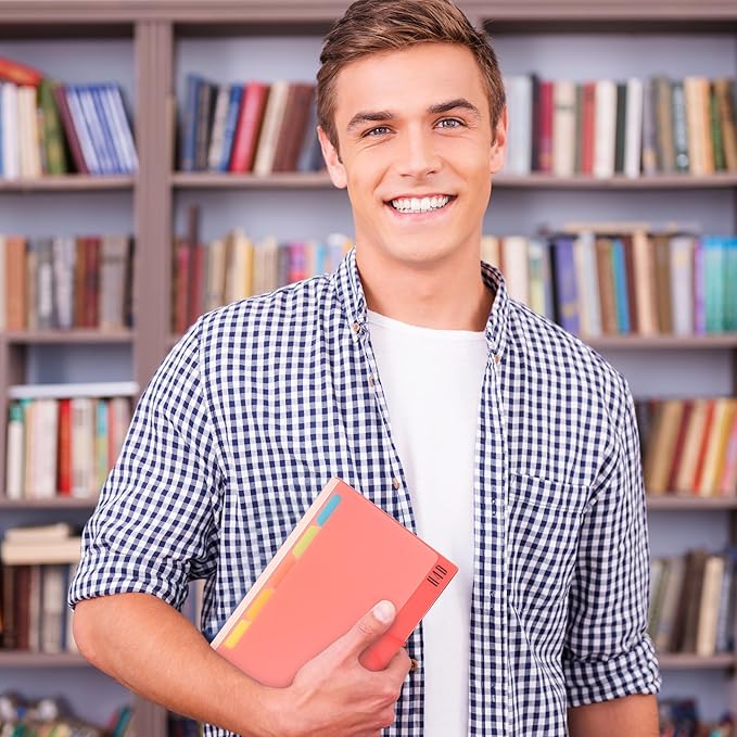 H4D 4x6 Index Card Case with 100 Heavyweight Ruled Index Cards and Dividers, Red