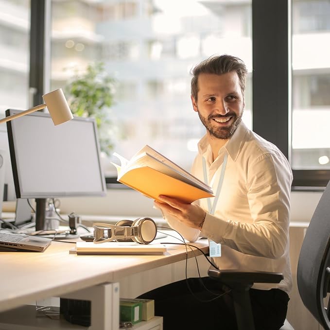 100Pcs Clear Plastic Horizontal Name Tags Badge ID Card Holders and 100Pcs Lanyards with Clip (Grey)