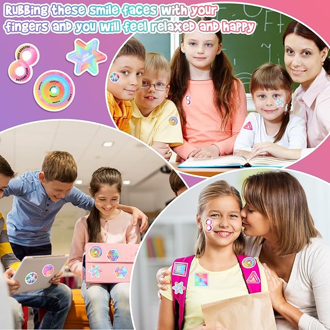 50 Pcs Anxiety Sensory Stickers Calm Stickers Reusable Sensory Strips Adhesive Textured Strips Toys Stress Anxiety Relief Items for Adult Teen Classroom Desk Office Fidget Supplies (Professional)