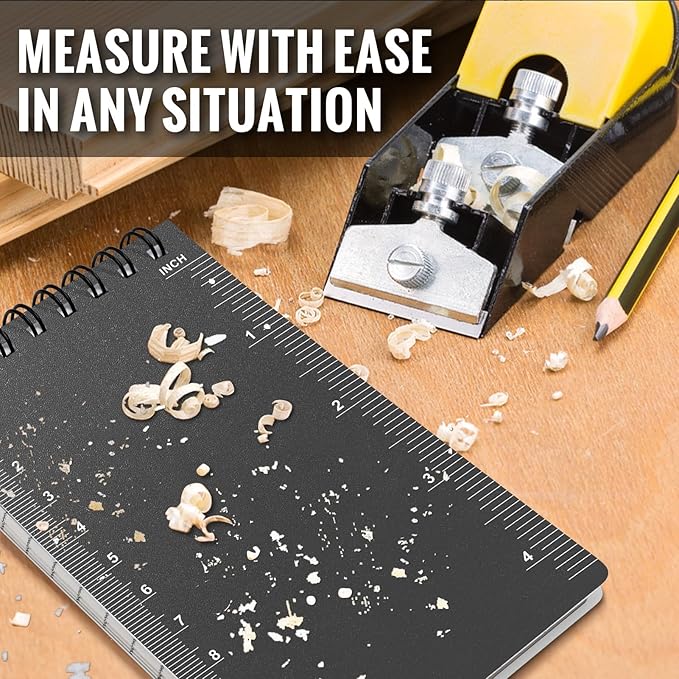 POPYOLA 6 Pack Waterproof Pocket Notebook, 3x5 Pocket Notepad, All Weather Mini Spiral Notepad, Write in the Rain Police Notepad with 100 Squared Pages for Outdoor Home Office School, Grey