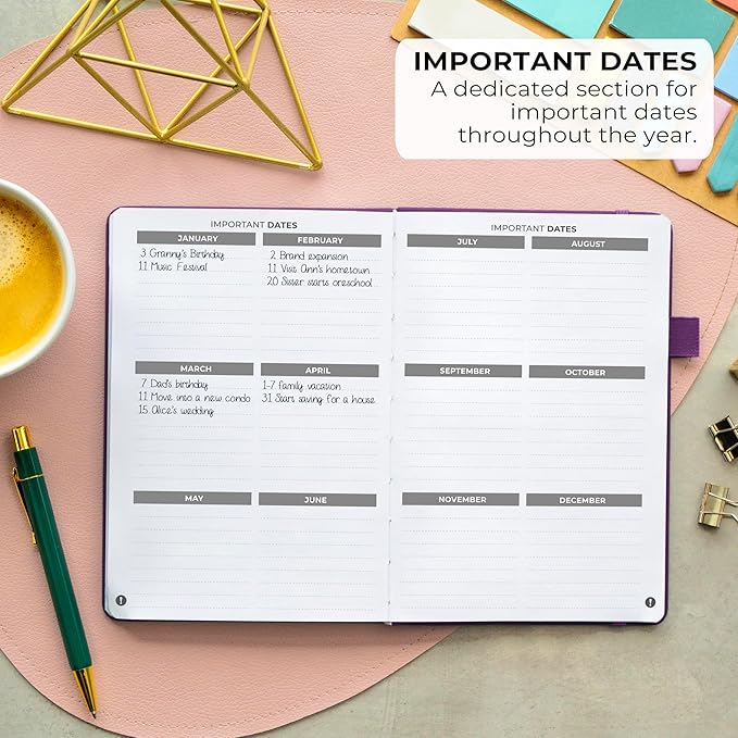 Clever Fox Address Book with alphabetic tabs - PU Leather Telephone and Address Book for Keeping Contacts Safe, Contact Organizer Journal, Medium Size (5.3″ x 7.7″) Hardcover, Purple