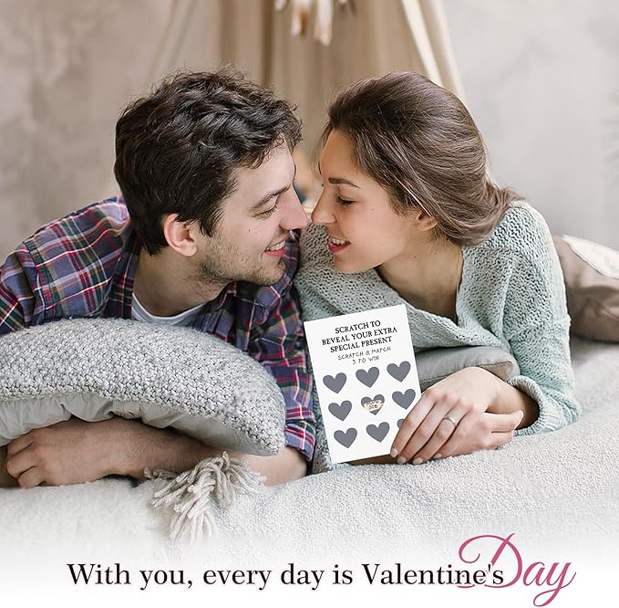 FaCraft Funny Valentines Day Cards for Him Boyfriend Husband Fiance 4 x 6 Date Scratch Off Cards Naughty Dirty Inappropriate Raunchy Valentines Day Gifts Anniversary Birthday Cards with Envelope