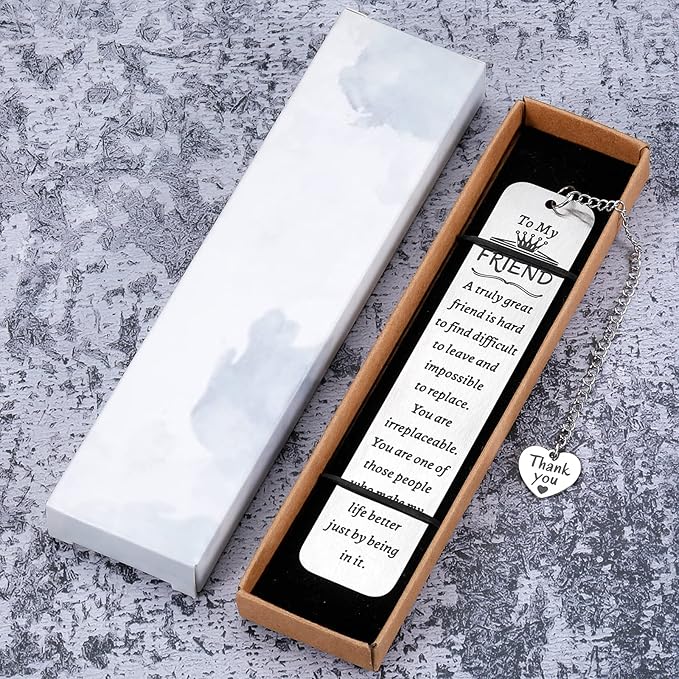 Friendship Gifts for Women Friends Bookmark for Best Friend Female Her Coworker Colleague Sister Thank You Gift Ideas Appreciation Graduation Christmas Birthday Galentine's Day Going Away Retirement