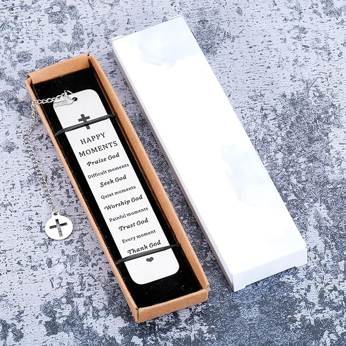 Baptism Gifts for Women Men Confirmation Gifts First Communion Gifts Christian Bookmarks for Women Men Christmas Graduation Gift for Her Him Confirmation Gifts for Teen Boys Girls Religious for Women