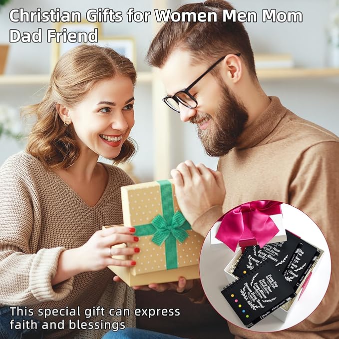 100 Pcs Bulk Christian Gifts Prayer Journal for Woman - 50 Set Religious Notepad with Christian Pen - Bible Notebook - Church Gifts for Mother's Day, Bible Study, and Family Devotions ( Black )