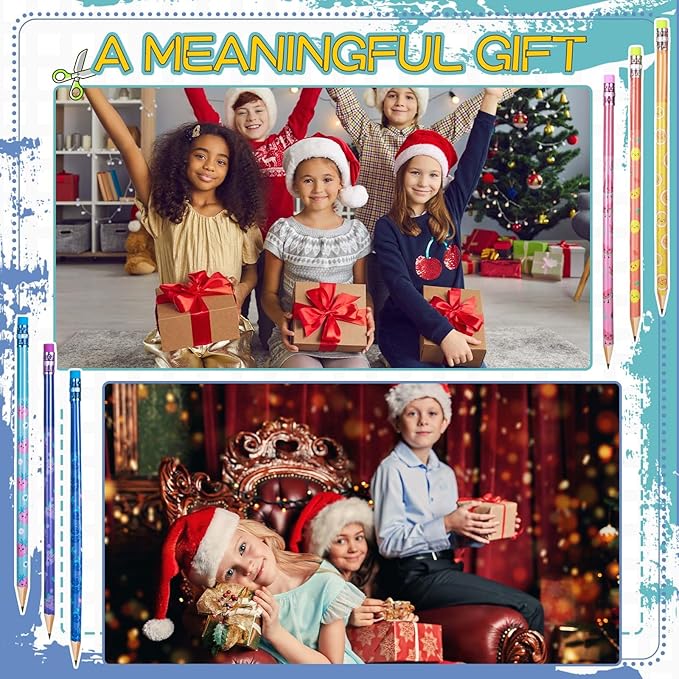 Ireer 60 Pcs Scented Pencils for Kids Animal Fruit Fun Smelly Pencils Bulk HB Graphite with 60 Pcs Cute Cartoon Toppers Gift for School Office Classroom Party Reward Supplies(Bright Style)