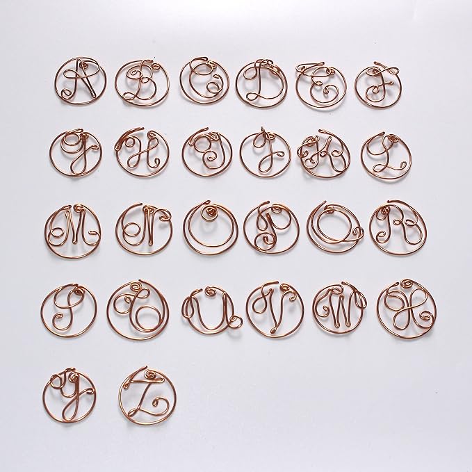 Personalized Initial Copper Card, Copper Initial, Anniversary Card for Her, Couple, Gift for Her (S)