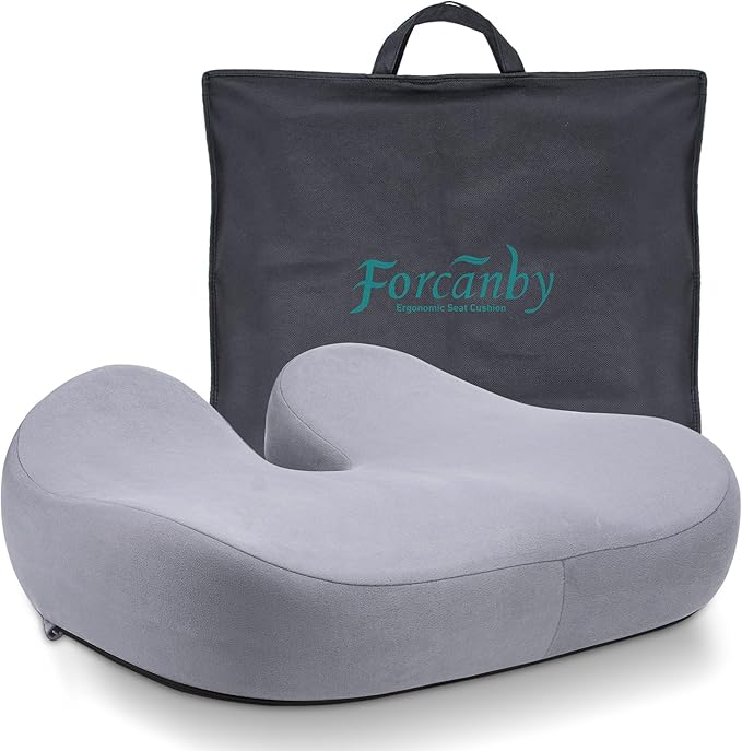 Seat Cushions for Office Chairs - Pressure Relief Seat Cushion - Car Seat Cushions for Pressure Relief, Tailbone Pain, Sciatica & Back Pain Relief for Office Chairs (Light Grey-U Shape)