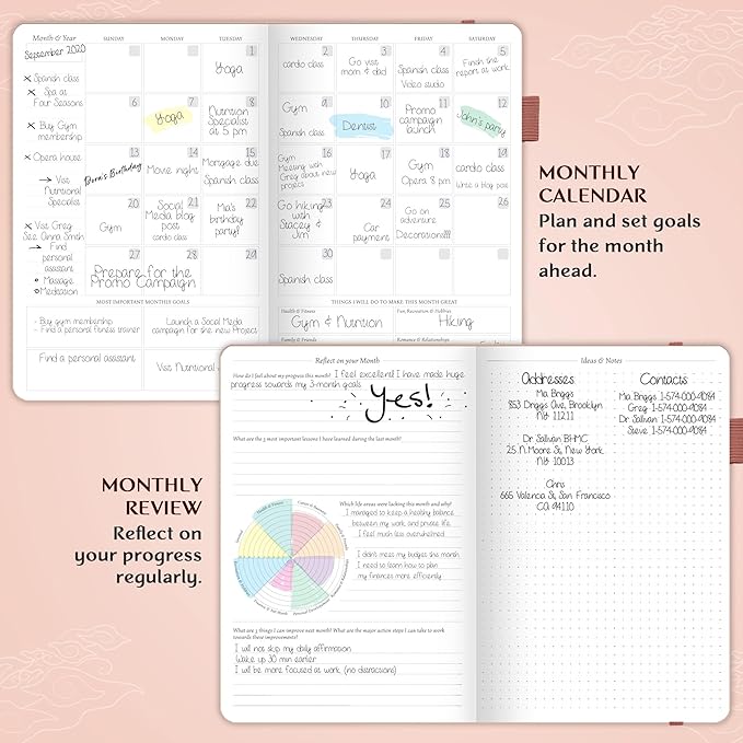 Legend Planner – Weekly & Monthly Life Planner to Hit Your Goals & Live Happier. Organizer Notebook & Productivity Journal. A5 (Rose Gold Gold)