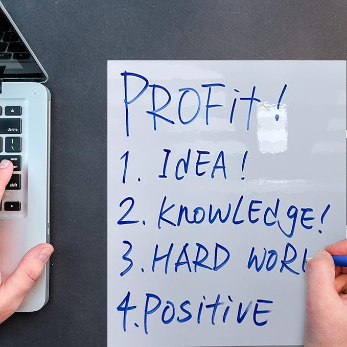 Dry Erase Board Sticker- Whiteboard Stickers-5.82''x8.27'' Removable Dry Erase Sheets- Fridge Magnetic Paper Alternatives for Desk/Refrigerator/Door/Home/Office/Classroom (White-6Pcs)