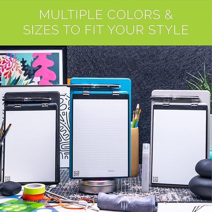 Rocketbook Capsule Cover for Orbit Executive - 100% Recyclable Cover with Pen Holder, Magnetic Clasp & Inner Storage - Gray