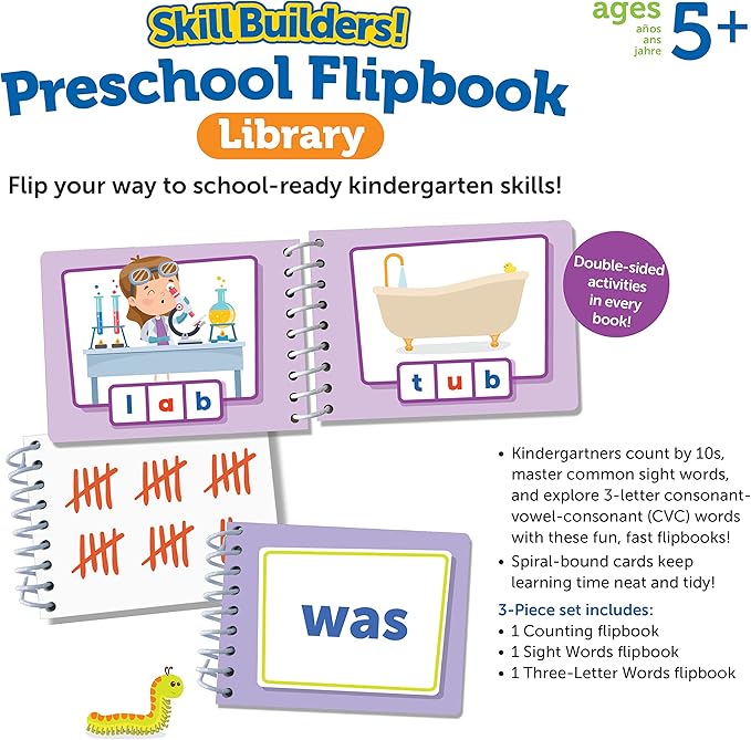 Skill Builders! Kindergarten Flipbook Library