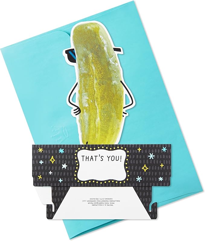 Hallmark Paper Wonder Shoebox Funny Pop Up Card (Big Dill) for Birthdays, Graduation, Congratulations
