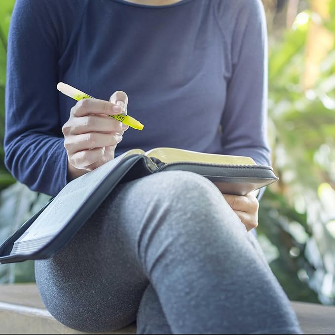 U.S. Office Supply Bible Safe Gel Highlighters, Pack of 12 - Set with 6 Bright Neon Yellow Highlight Colors Plus 6 Colors, Orange, Pink, Purple, Green, Blue - Won't Bleed, Fade or Smear - Study Guide