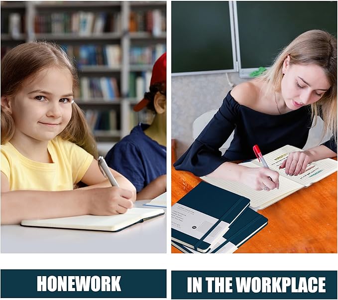 Lined Journal Notebook, (Turquoise), 160 Pages, Medium 5.7 inches x 8 inches - 100 gsm Thick Paper, Hardcover