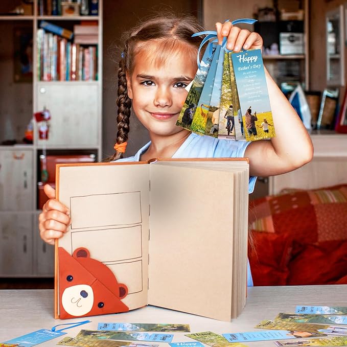 60 Pcs Religious Father's Day Bookmark Malachi 4: 6 Bookmarks VBS Exchange Gifts for Kids Adult Church School Classroom Prizes Party Favors