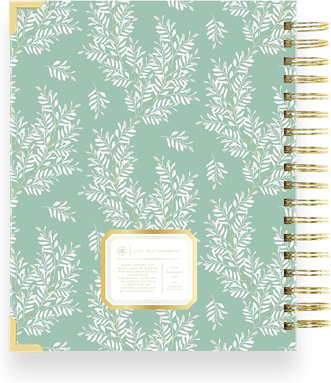 Day Designer 2025 Daily Planner – Premium Planner for Stylish Organization. Combines Monthly Calendar, Hourly Schedule, To-Do List, Gratitude, Goal Setting, Inspirational Quotes, Stickers & More. Elegant laminated Cover with Gold Accents (Graceful)