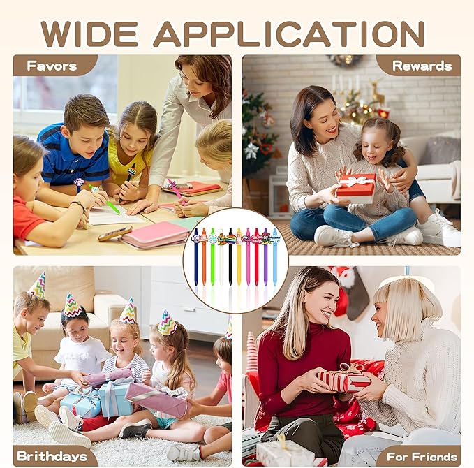 10Pcs Inspirational Ballpoint Pens with Postive Sayings and Cute Pattern Motivational Quotes Emotional Support for Adults Bulk for Coworkers Team Staff Funny Office Stationary (Motivational 2)