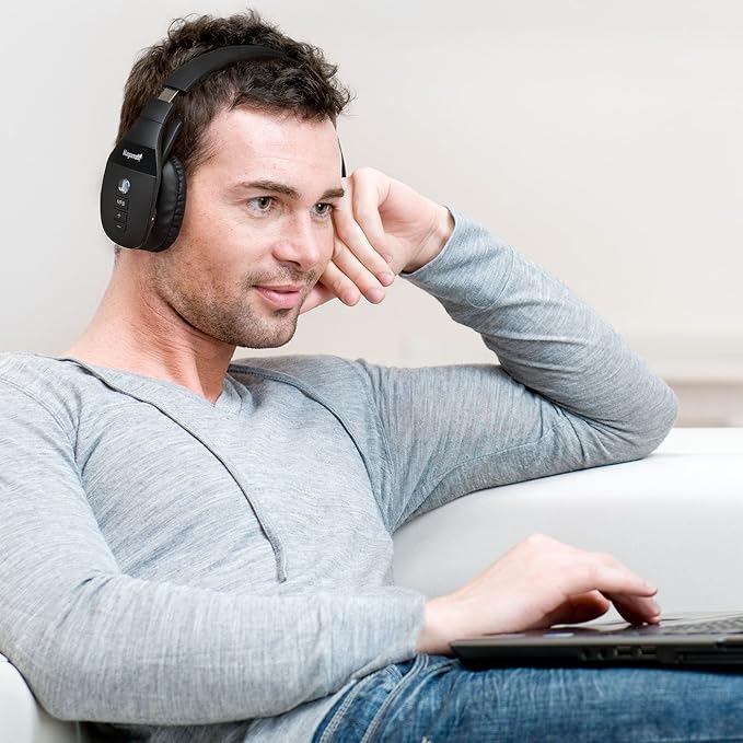 BlueParrott S450-XT Voice-Controlled Bluetooth Headset – Industry Leading Sound with Long Wireless Range, Extreme Comfort and Up to 24 Hours of Talk Time, Black, Stereo