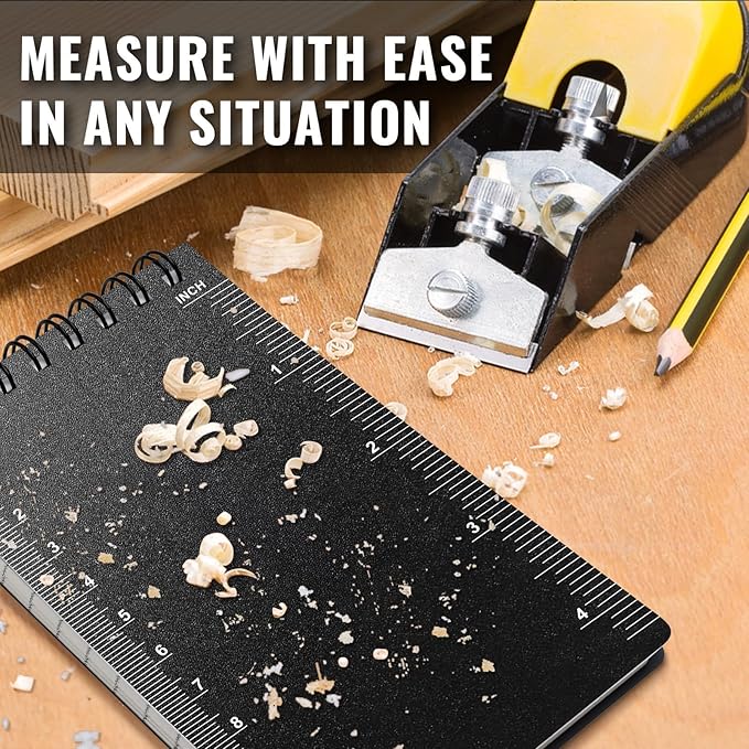 POPYOLA 4 Pack Waterproof Pocket Notebook, 3x5 Pocket Notepad, All Weather Mini Spiral Notepad, Write in the Rain Police Notepad with 100 Squared Pages for Outdoor Home Office School