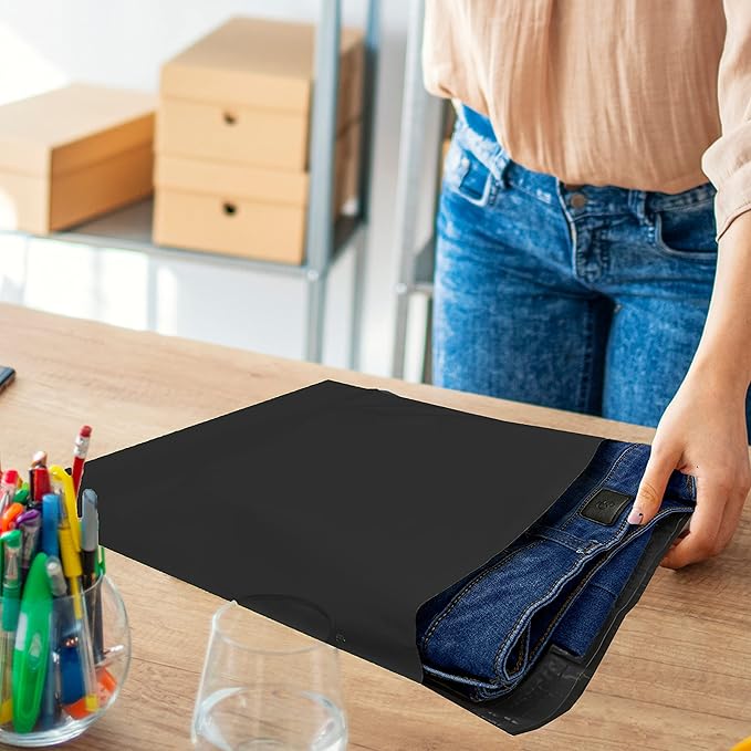 Colored Poly Mailers Pack of: (Black, 12" x 15.5" pack of 250) Be creative with your packaging with Colored mailers