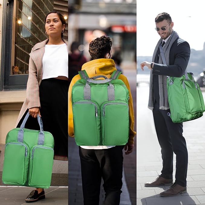 Zavothy Large Tote Bag for Women with Laptop Compartment Teacher Backpack for Women College Backpack for Men Business Work Computer Backpack fits 17 Inch Green