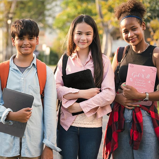 DEHITE Briefcase for Women – Leather Carrying Bag Extra Large Size – | Fits Book 11.12x8x2.12 IN | Pen Slots | Zippered Pocket | Premium Faux Leather | – Black Christian Gift Accessory