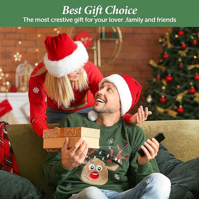 48 Pcs Christmas Light Bulb Shape Sticky Notes Christmas Colorful Sticky Pad Self-Adhesive Xmas Memo Pads for Christmas Holiday Office School Home Teachers Present 48 Books 20 Sheets Per Pad