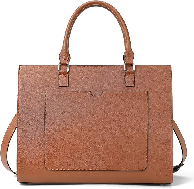 Telena Laptop Tote Bag for Women, 15.6 Inch Shoulder Tote Bag Leather Briefcase for Women, Large Capacity Handbag Bags
