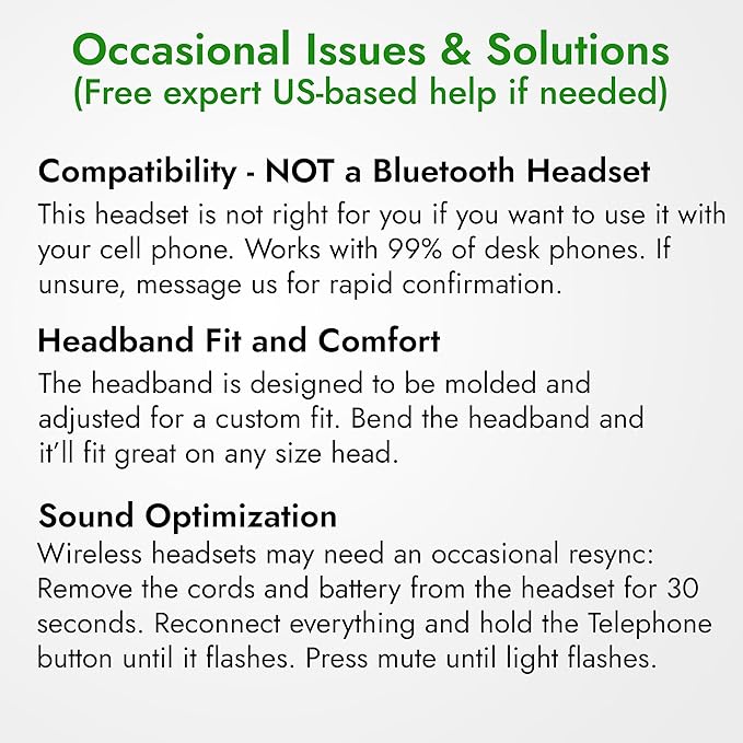 Leitner LH275 2-in-1 Wireless DECT Headset with Mic – Computer and Telephone Compatible – NOT Bluetooth – 5 Year Warranty