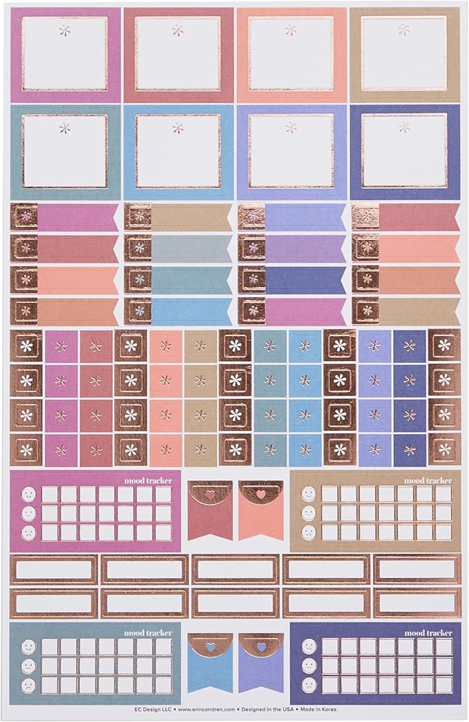 Erin Condren Self-Care Journal Petite Planner, Slim, Portable Self-Care Planner, Easy-to-Use Self-Care Prompts and Trackers for Health and Wellness