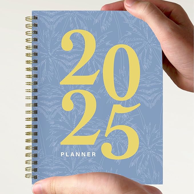 TF PUBLISHING 2025 Italian Sky Medium Weekly Monthly Planner - Habit & Task Trackers - Planner Monthly and Weekly with Organizer Stickers - 12 Month Calendar Planner - 6.5" x 8"