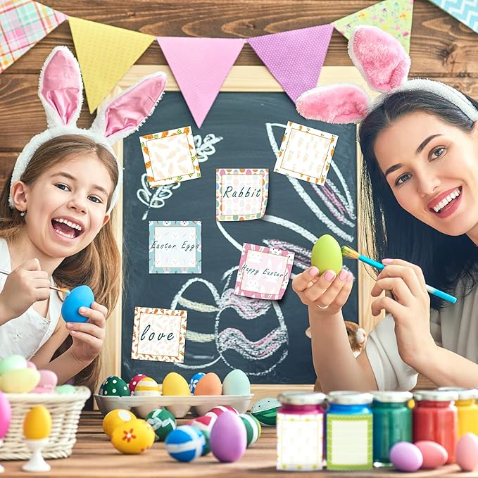 9 Pieces Easter Sticky Notes Self-Adhesive Easter Rabbit Carrot Note Pads Sticky Memo Notes for School Office Home Supplies Students Teachers Present, 9 Styles