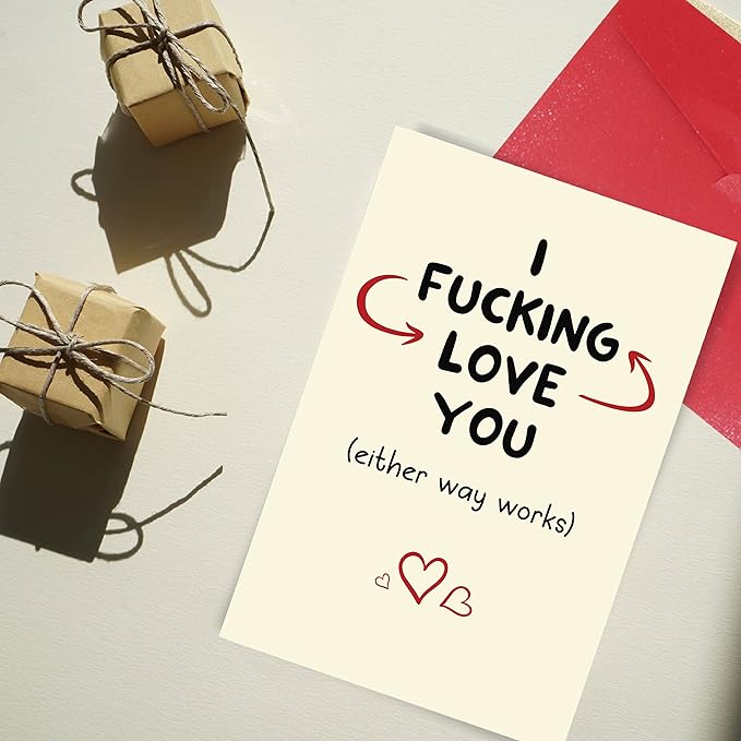 Cheerin Funny Anniversary Greeting Card with Envelope - Romantic Birthday Card - Hilarious Gifts for Him Her Girlfriend Boyfriend Wife Husband