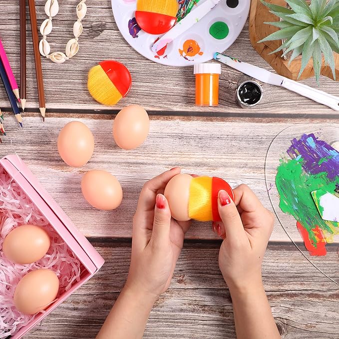 Boao 4 Pieces Brush Applicator Diamond Painting Brush Accessories Tools, Artist Drawing Flat Paintbrush for DIY Gesso, Varnishes, Oil Paint, Acrylic Painting, Watercolor(Red and Gold)